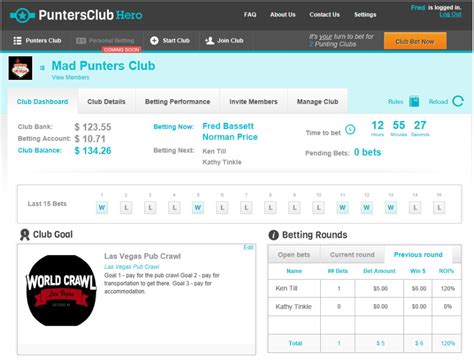Manage your punters club with your mates for free!.